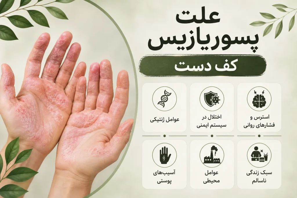 علت پسوریازیس کف دست